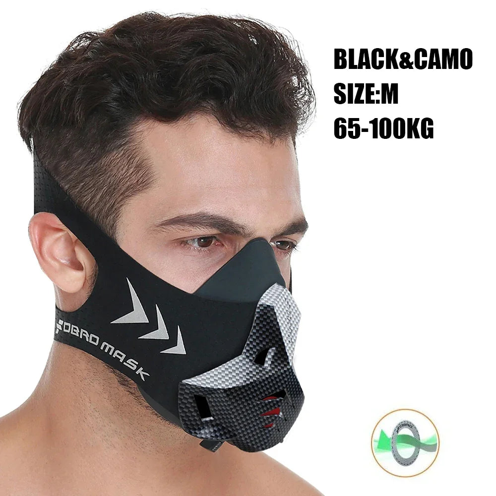 Professional Training Mask Elevation Simulation Cardio Endurance Mask MMA Fitness Running Resistance Breathing Mask for Home Gym Strength Cardio Workout Sports