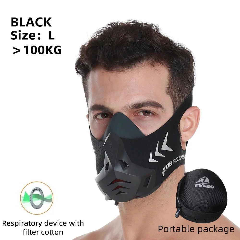 Professional Training Mask Elevation Simulation Cardio Endurance Mask MMA Fitness Running Resistance Breathing Mask for Home Gym Strength Cardio Workout Sports
