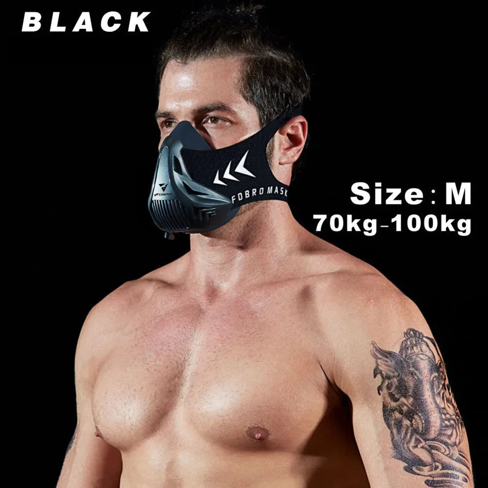 Professional Training Mask Elevation Simulation Cardio Endurance Mask MMA Fitness Running Resistance Breathing Mask for Home Gym Strength Cardio Workout Sports