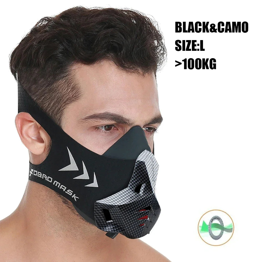 Professional Training Mask Elevation Simulation Cardio Endurance Mask MMA Fitness Running Resistance Breathing Mask for Home Gym Strength Cardio Workout Sports