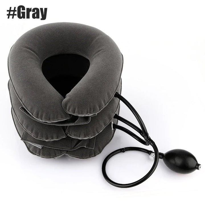 Adjustable Inflatable Cervical Neck Traction Device Air Pump Collar Neck Support Brace Spine Decompression Home Physiotherapy Rehabilitation