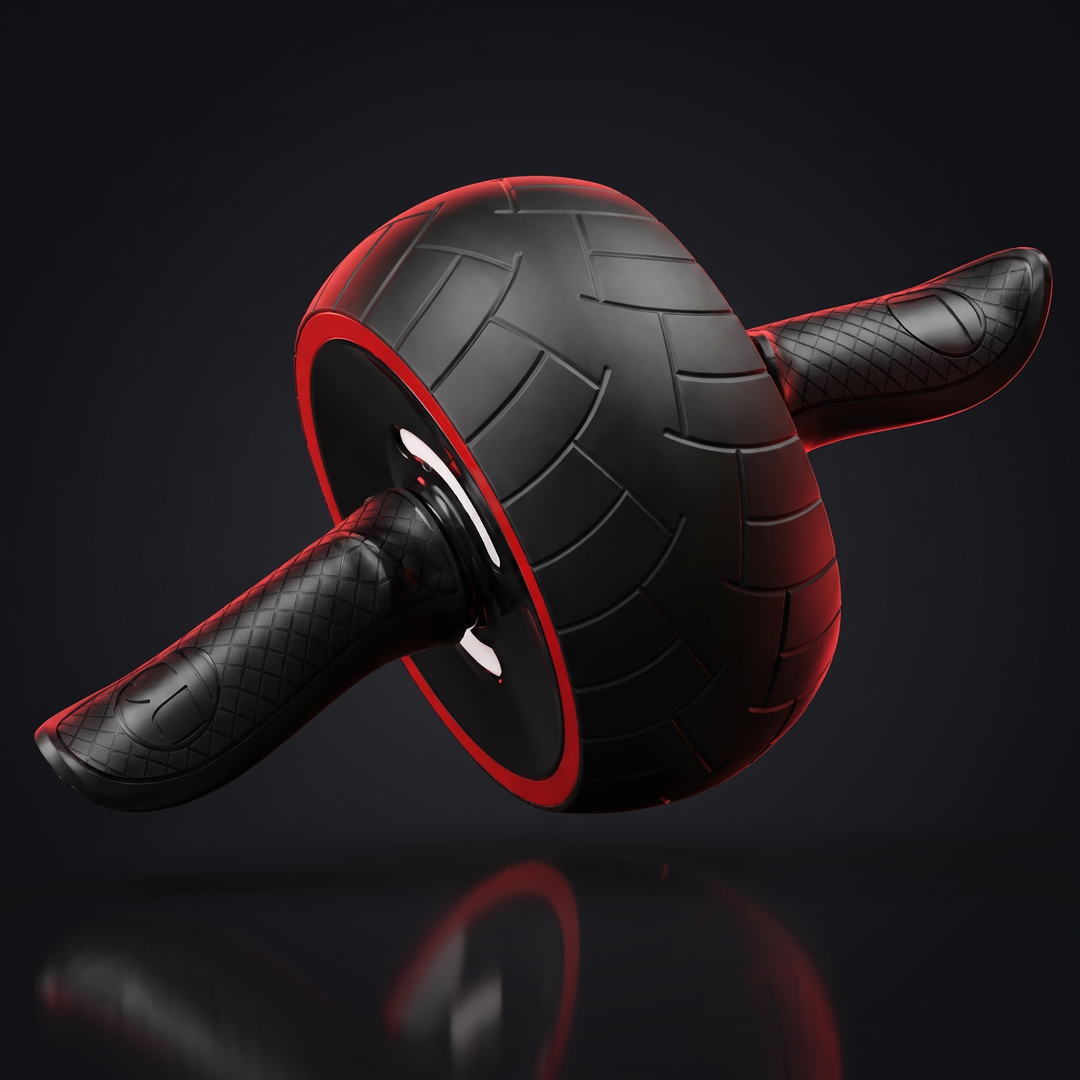 Adjustable Ab Roller Wheel Core Trainer Abdominal Exercise Wheel with Knee Pad Home Gym Strength Training Arms Back Belly Workout