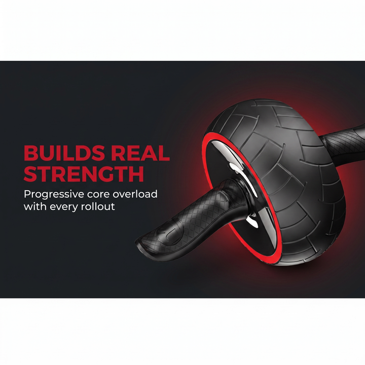 Adjustable Ab Roller Wheel Core Trainer Abdominal Exercise Wheel with Knee Pad Home Gym Strength Training Arms Back Belly Workout