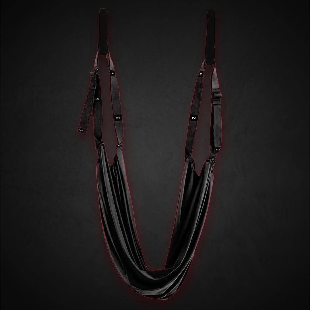 Adjustable Aerial Yoga Hammock Swing Strap Inversion Therapy Stretch Sling Aerial Silk Swing for Flexibility Core Training Home Gym