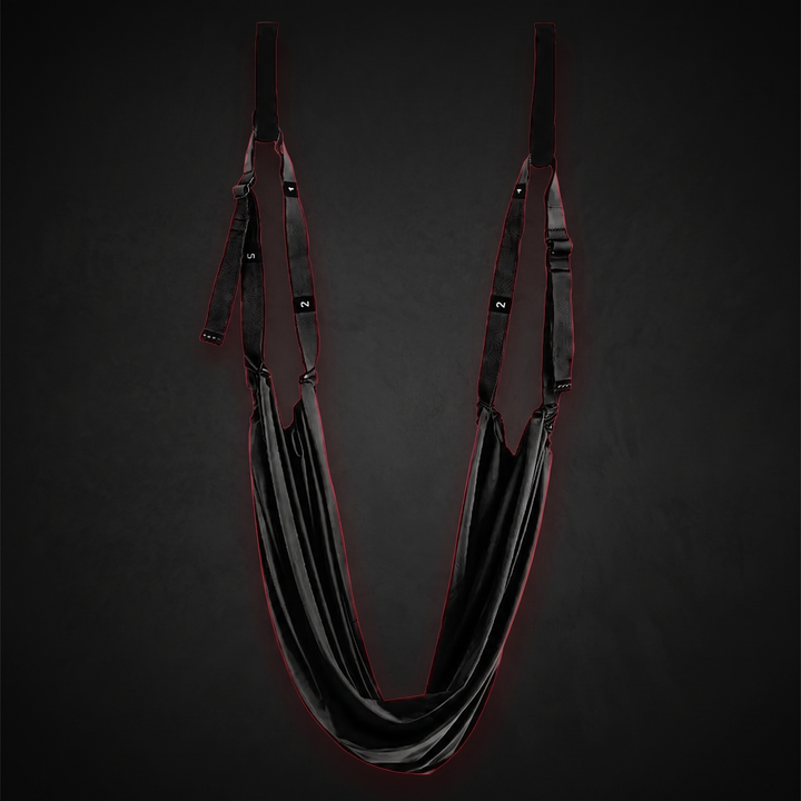 Adjustable Aerial Yoga Hammock Swing Strap Inversion Therapy Stretch Sling Aerial Silk Swing for Flexibility Core Training Home Gym