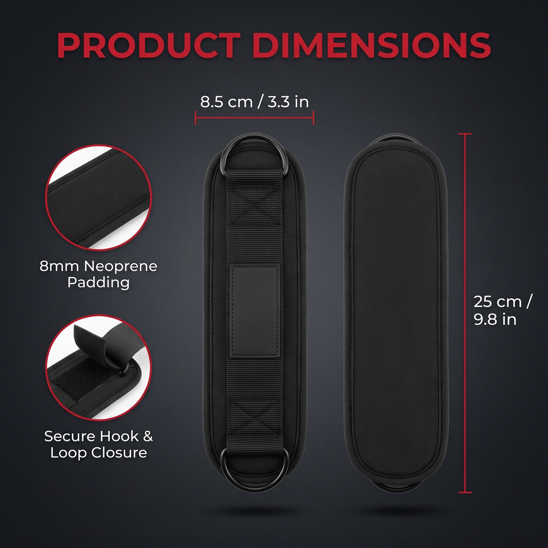 Adjustable Ankle Strap Cable Machine Attachment Padded Leg Strap for Glute Kickback Hip Abduction Leg Curl Home Gym Strength Training Men Women PU