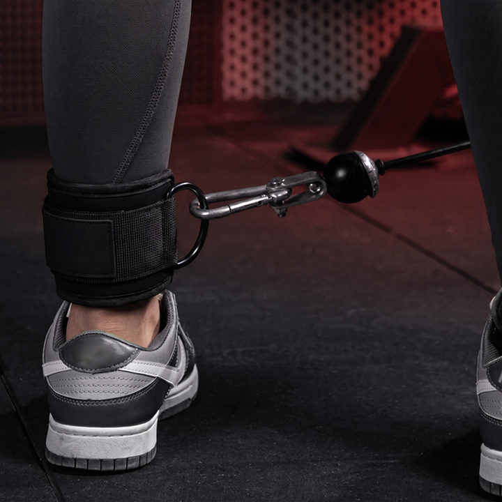 Adjustable Ankle Strap Cable Machine Attachment Padded Leg Strap for Glute Kickback Hip Abduction Leg Curl Home Gym Strength Training Men Women PU