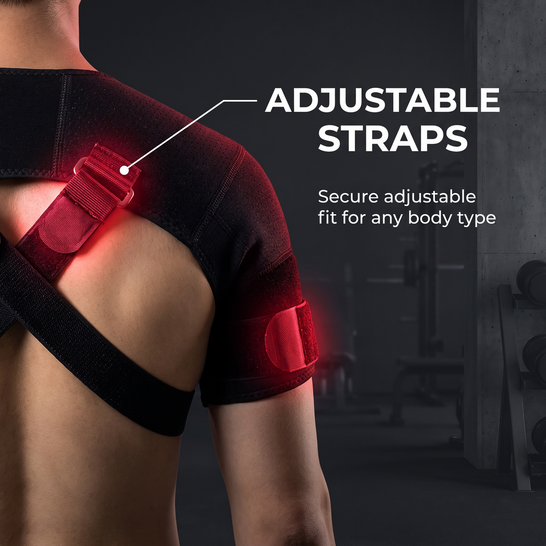 Adjustable Double Shoulder Support Brace Compression Shoulder Strap Breathable Bilateral Shoulder Protector for Running Gym Daily Use Sports Recovery
