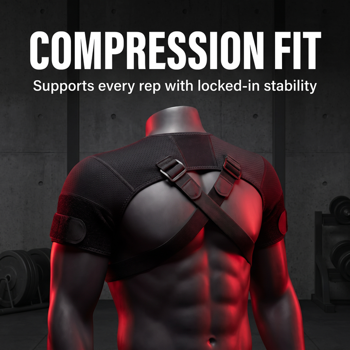 Adjustable Double Shoulder Support Brace Compression Shoulder Strap Breathable Bilateral Shoulder Protector for Running Gym Daily Use Sports Recovery