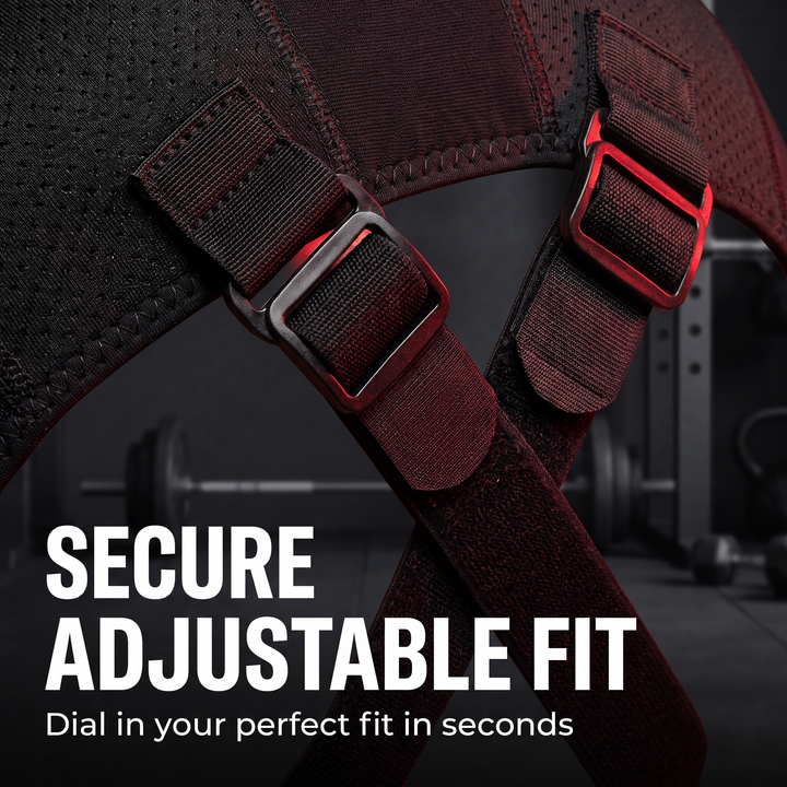 Adjustable Double Shoulder Support Brace Compression Shoulder Strap Breathable Bilateral Shoulder Protector for Running Gym Daily Use Sports Recovery