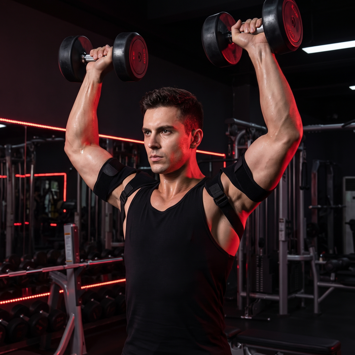 Adjustable Double Shoulder Support Brace Compression Shoulder Strap Breathable Bilateral Shoulder Protector for Running Gym Daily Use Sports Recovery