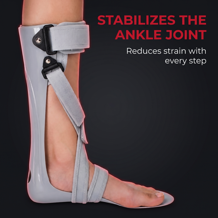 Adjustable Drop Foot Brace Breathable Ankle Foot Orthosis AFO Support Brace Dorsal Night Splint for Walking Recovery Rehabilitation Physiotherapy