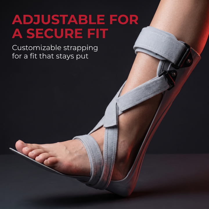 Adjustable Drop Foot Brace Breathable Ankle Foot Orthosis AFO Support Brace Dorsal Night Splint for Walking Recovery Rehabilitation Physiotherapy