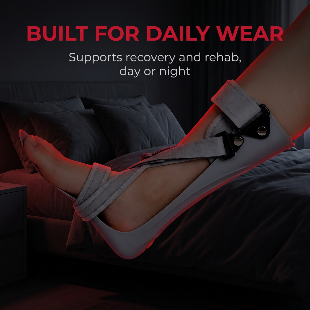 Adjustable Drop Foot Brace Breathable Ankle Foot Orthosis AFO Support Brace Dorsal Night Splint for Walking Recovery Rehabilitation Physiotherapy