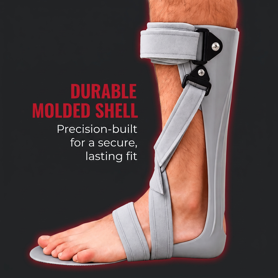 Adjustable Drop Foot Brace Breathable Ankle Foot Orthosis AFO Support Brace Dorsal Night Splint for Walking Recovery Rehabilitation Physiotherapy