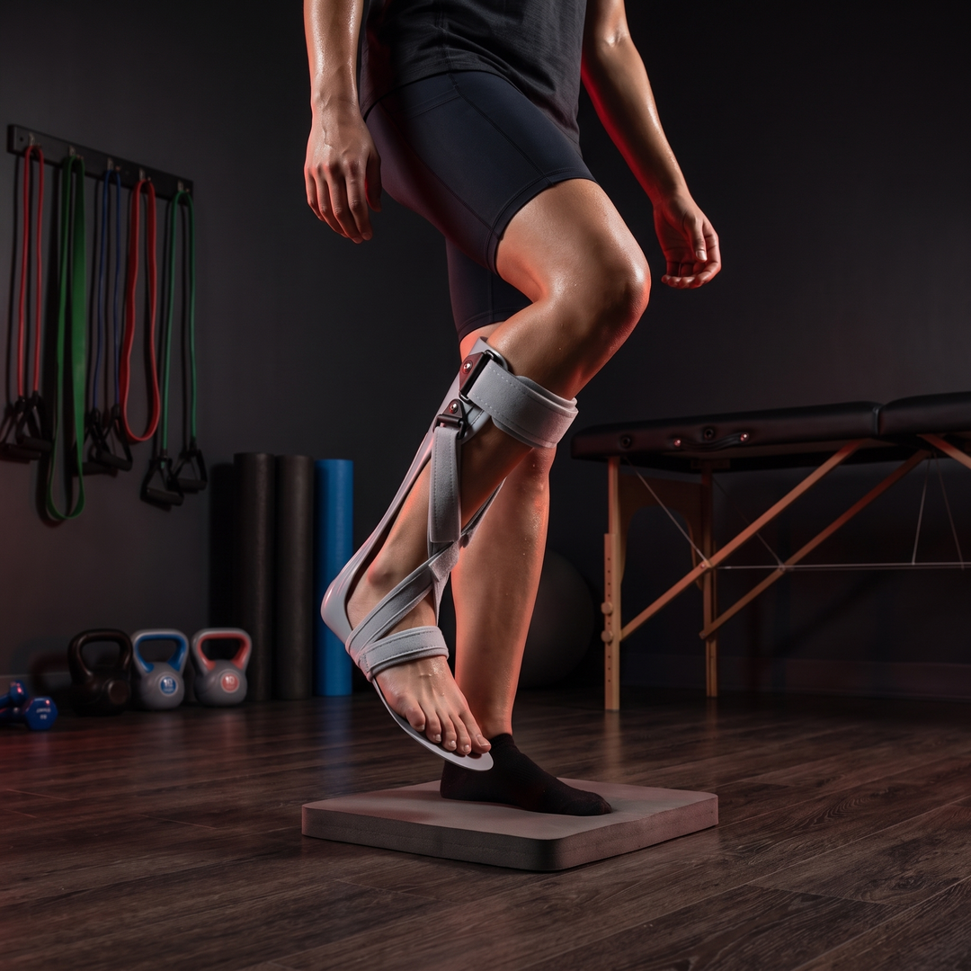 Adjustable Drop Foot Brace Breathable Ankle Foot Orthosis AFO Support Brace Dorsal Night Splint for Walking Recovery Rehabilitation Physiotherapy