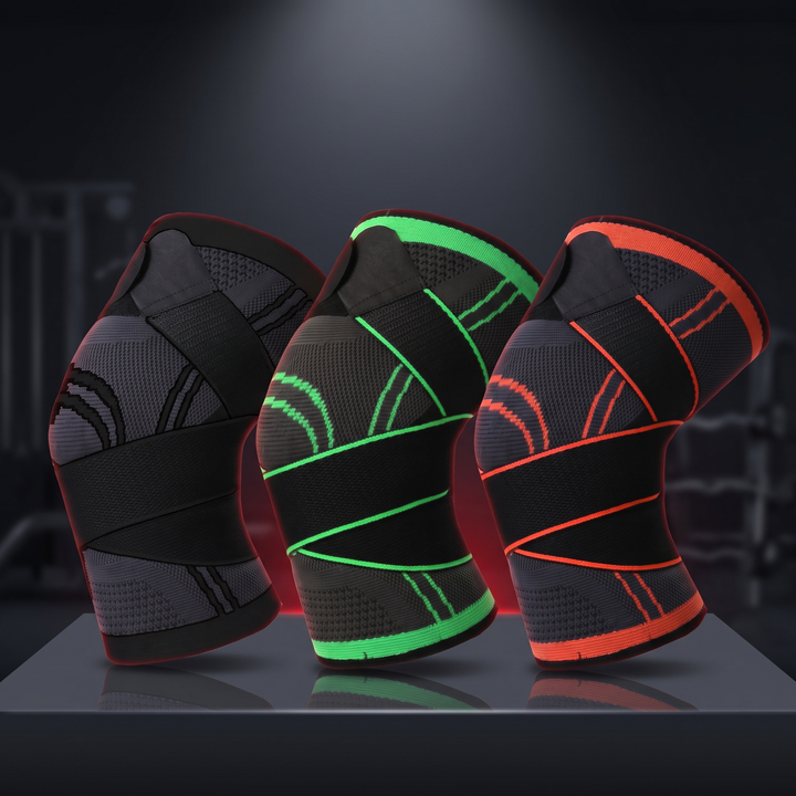Adjustable Elastic Knee Support Brace Compression Sleeve Knee Stabiliser for Basketball Volleyball Fitness Training Home Gym Workout Recovery