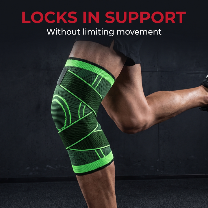 Adjustable Elastic Knee Support Brace Compression Sleeve Knee Stabiliser for Basketball Volleyball Fitness Training Home Gym Workout Recovery