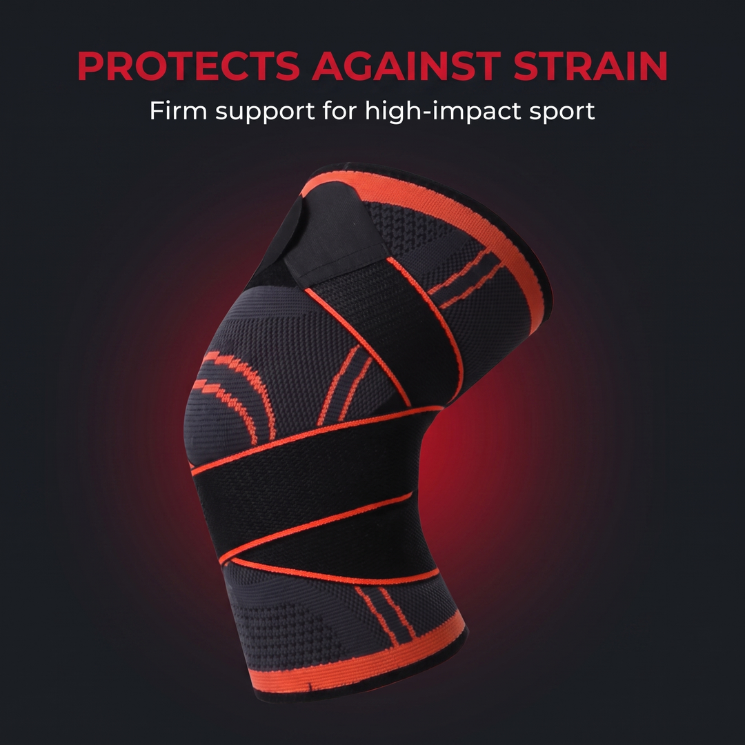 Adjustable Elastic Knee Support Brace Compression Sleeve Knee Stabiliser for Basketball Volleyball Fitness Training Home Gym Workout Recovery