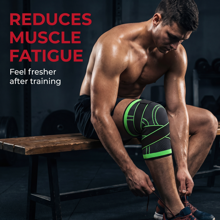 Adjustable Elastic Knee Support Brace Compression Sleeve Knee Stabiliser for Basketball Volleyball Fitness Training Home Gym Workout Recovery