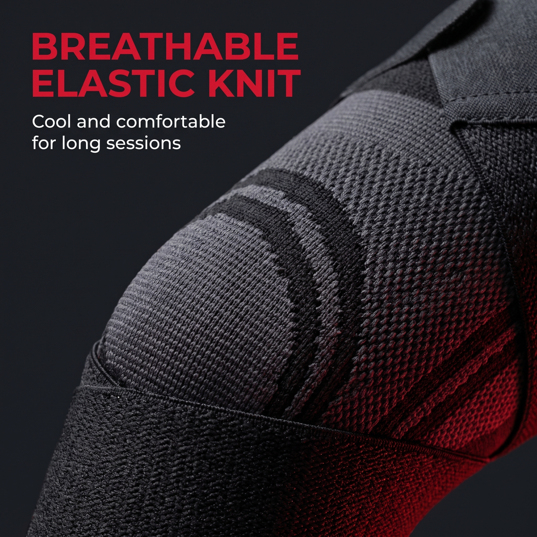 Adjustable Elastic Knee Support Brace Compression Sleeve Knee Stabiliser for Basketball Volleyball Fitness Training Home Gym Workout Recovery