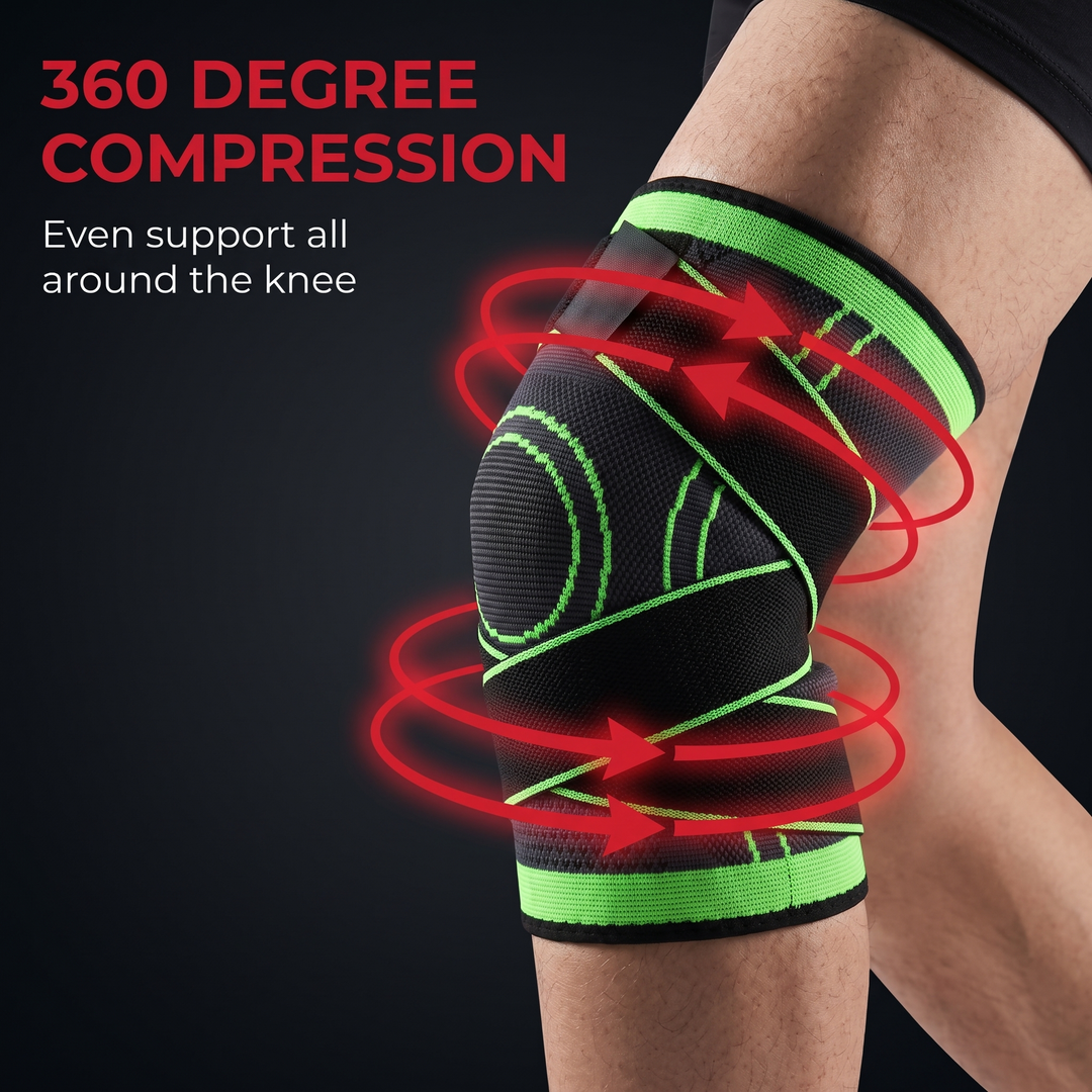 Adjustable Elastic Knee Support Brace Compression Sleeve Knee Stabiliser for Basketball Volleyball Fitness Training Home Gym Workout Recovery