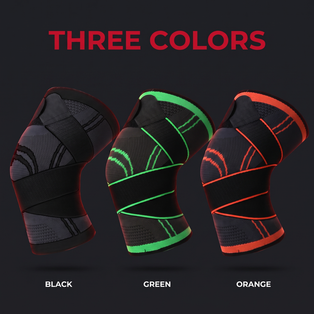 Adjustable Elastic Knee Support Brace Compression Sleeve Knee Stabiliser for Basketball Volleyball Fitness Training Home Gym Workout Recovery