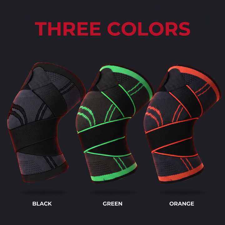 Adjustable Elastic Knee Support Brace Compression Sleeve Knee Stabiliser for Basketball Volleyball Fitness Training Home Gym Workout Recovery