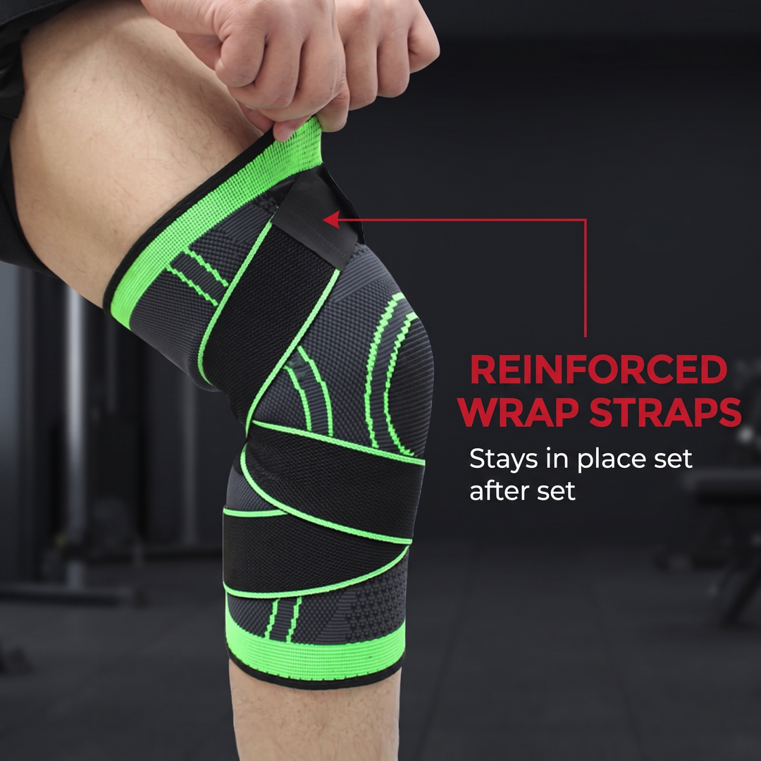 Adjustable Elastic Knee Support Brace Compression Sleeve Knee Stabiliser for Basketball Volleyball Fitness Training Home Gym Workout Recovery
