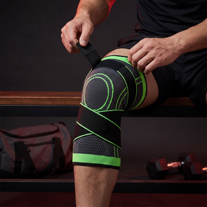 Adjustable Elastic Knee Support Brace Compression Sleeve Knee Stabiliser for Basketball Volleyball Fitness Training Home Gym Workout Recovery