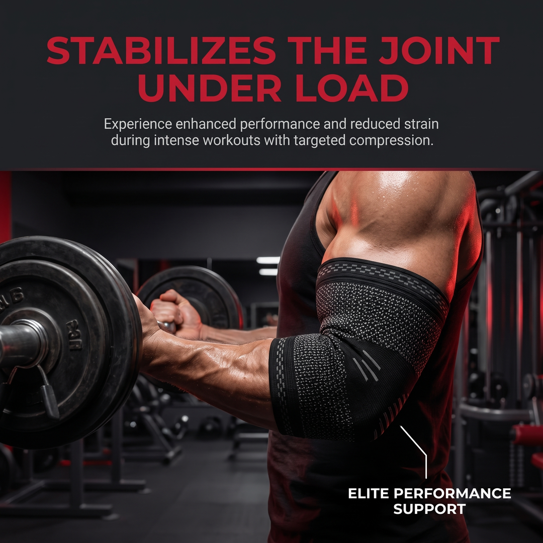 Adjustable Elbow Compression Sleeve Brace Support Joint Stabiliser Breathable Wrap for Gym Fitness Training Sports Recovery Injury Prevention