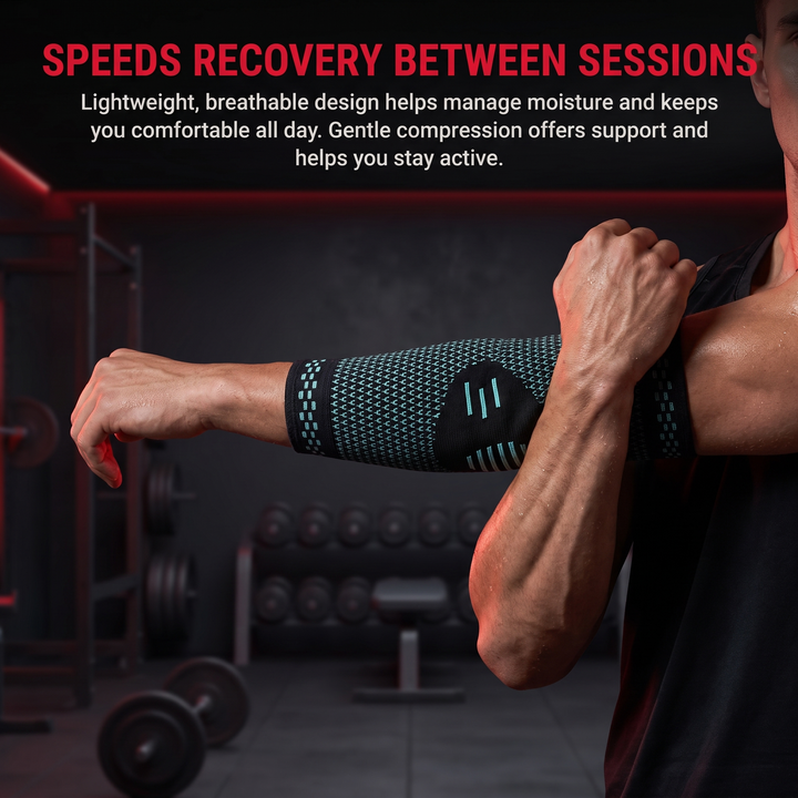 Adjustable Elbow Compression Sleeve Brace Support Joint Stabiliser Breathable Wrap for Gym Fitness Training Sports Recovery Injury Prevention