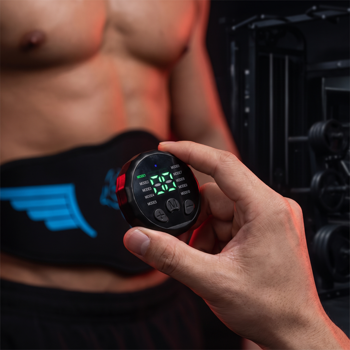 Adjustable EMS Abs Toning Belt Muscle Stimulator Abdominal Trainer USB Rechargeable Unisex Waist Belt Home Gym Fitness Recovery Training