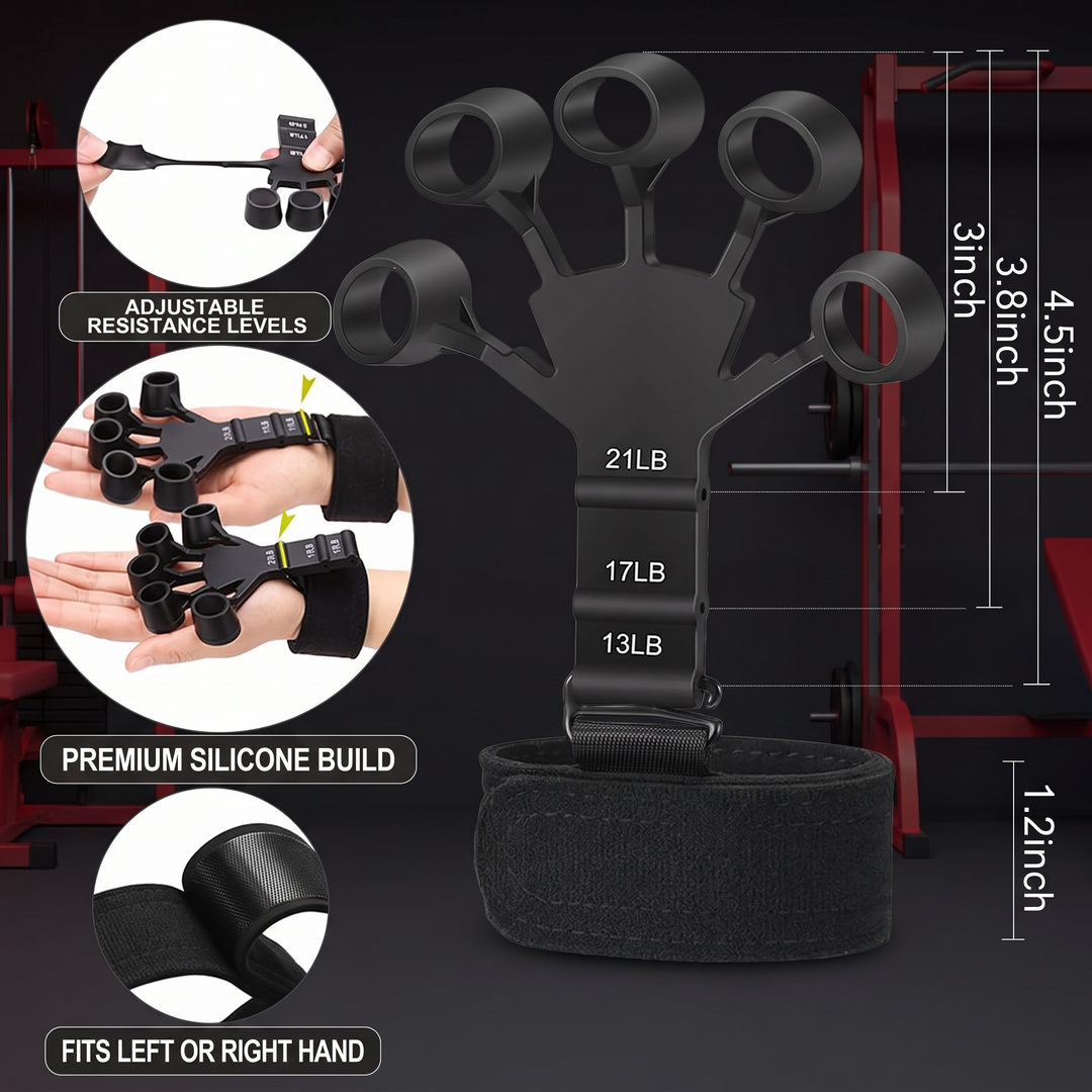 Adjustable Finger and Forearm Strengthener Grip Strength Training Kit Hand Exerciser Rehabilitation Finger Trainer for Home Gym - adjustable resistance feature