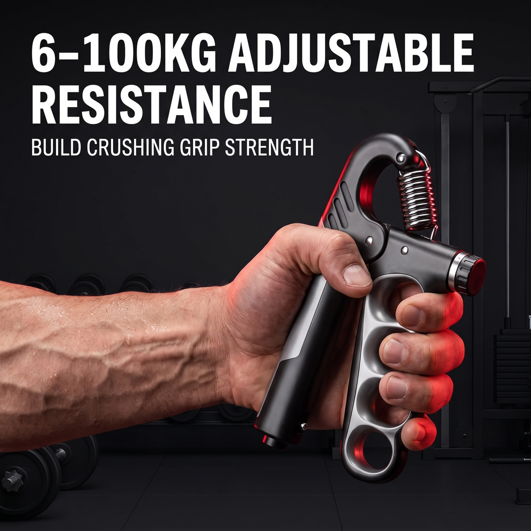Adjustable Finger and Forearm Strengthener Grip Strength Training Kit Hand Exerciser Rehabilitation Finger Trainer for Home Gym - build crushing grip strength closeup