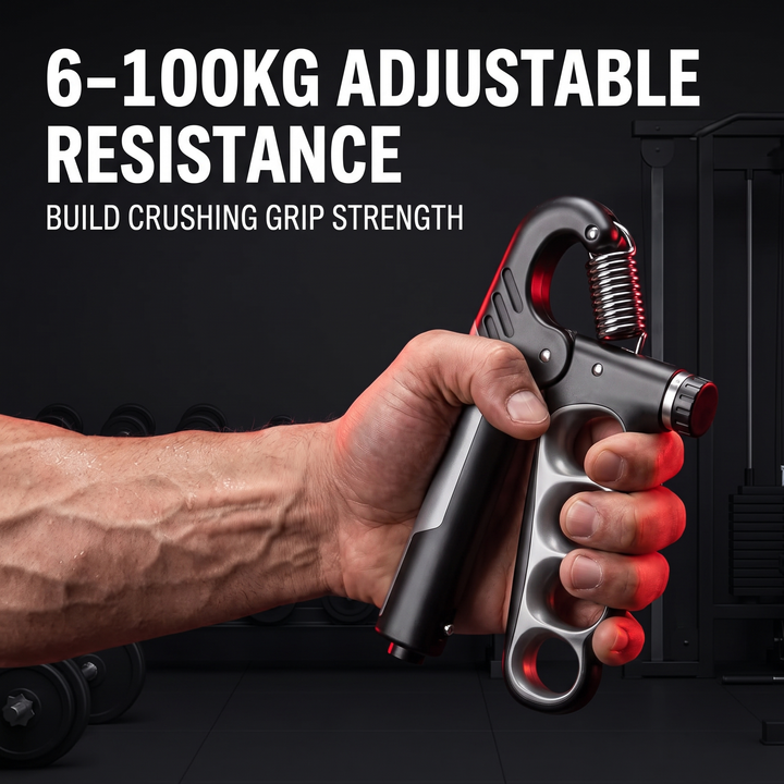 Adjustable Finger and Forearm Strengthener Grip Strength Training Kit Hand Exerciser Rehabilitation Finger Trainer for Home Gym - build crushing grip strength closeup