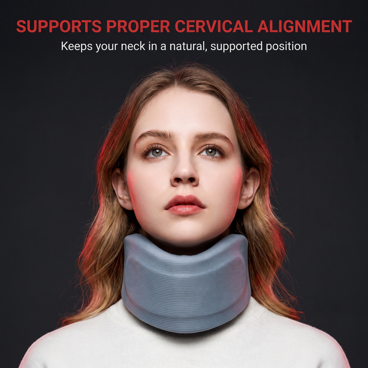Adjustable Foam Neck Brace Cervical Collar Neck Support for Posture Correction Pain Relief Soft Foam Collar Adults Home Use Recovery Rehabilitation