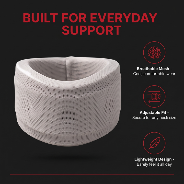 Adjustable Foam Neck Brace Cervical Collar Neck Support for Posture Correction Pain Relief Soft Foam Collar Adults Home Use Recovery Rehabilitation