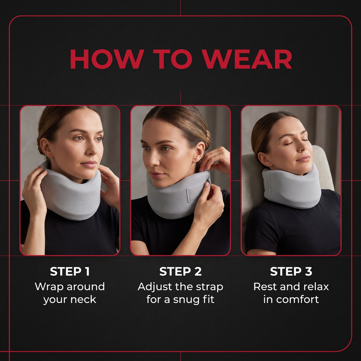 Adjustable Foam Neck Brace Cervical Collar Neck Support for Posture Correction Pain Relief Soft Foam Collar Adults Home Use Recovery Rehabilitation