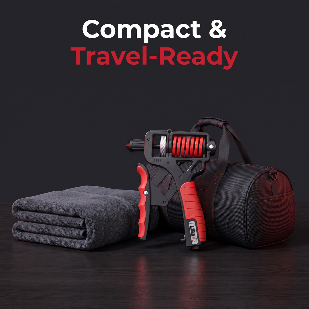 Adjustable Hand Grip Strengthener - compact travel-ready size