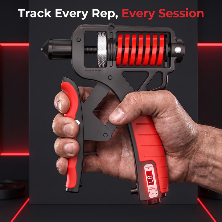 Adjustable Hand Grip Strengthener - track every rep counter in use