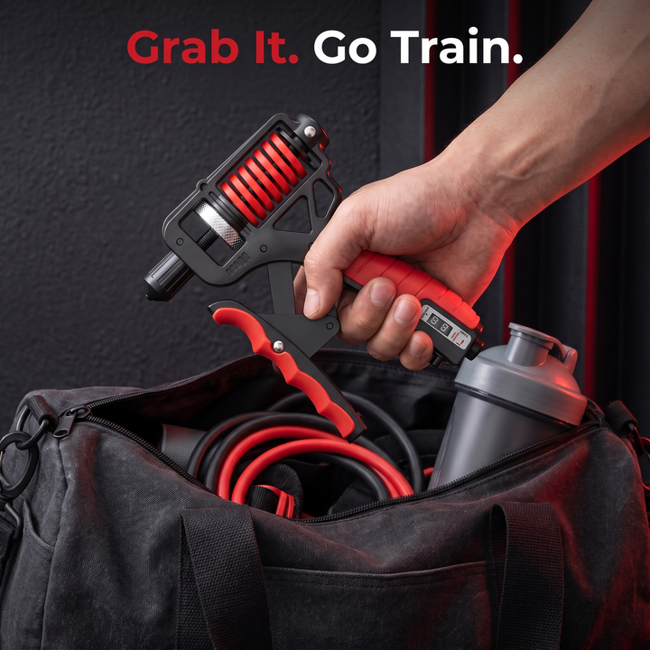 Adjustable Hand Grip Strengthener - grab and go gym bag lifestyle