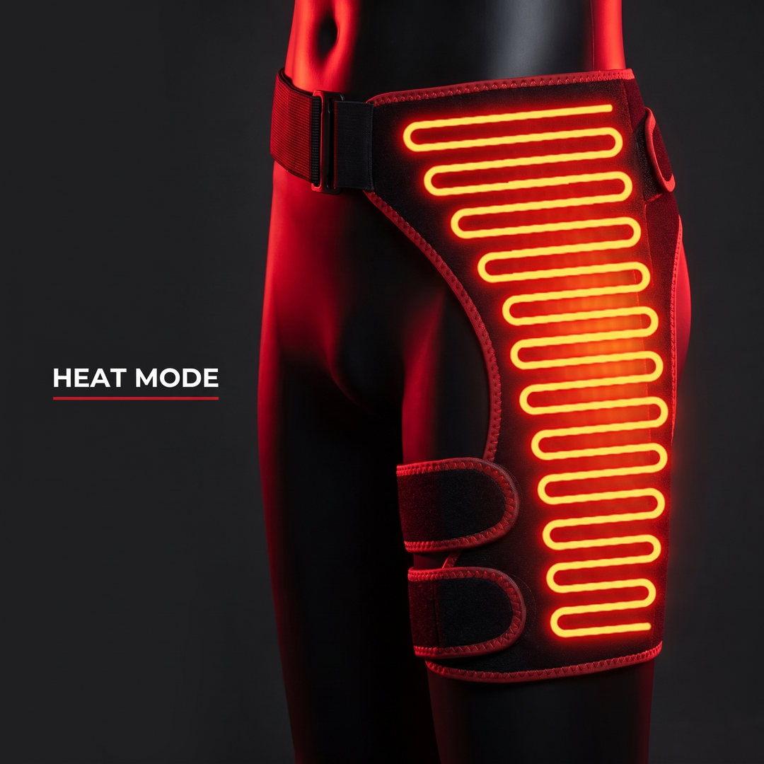 Adjustable Hip Support Brace with Heat Massage Wrap Hip Pain Relief Muscle Relaxation Physiotherapy Recovery Belt for Home and Daily Use