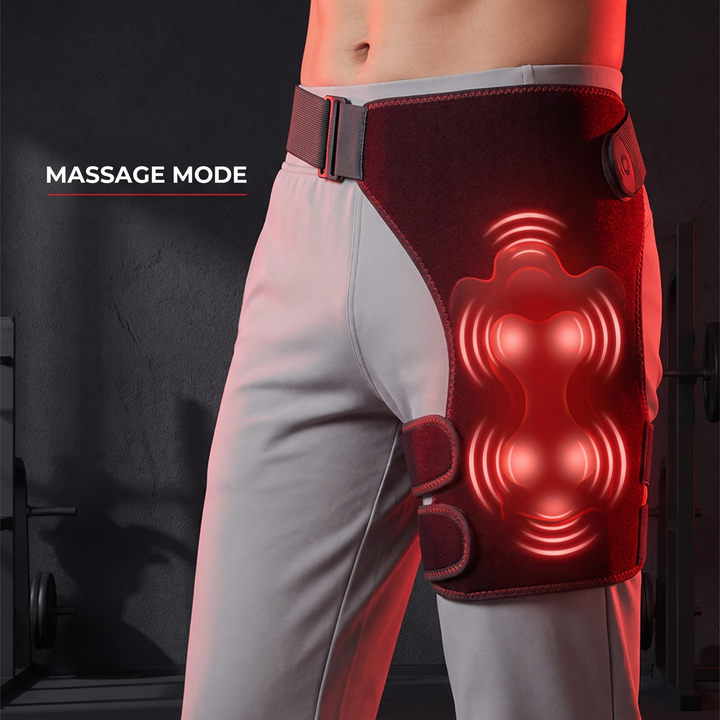 Adjustable Hip Support Brace with Heat Massage Wrap Hip Pain Relief Muscle Relaxation Physiotherapy Recovery Belt for Home and Daily Use