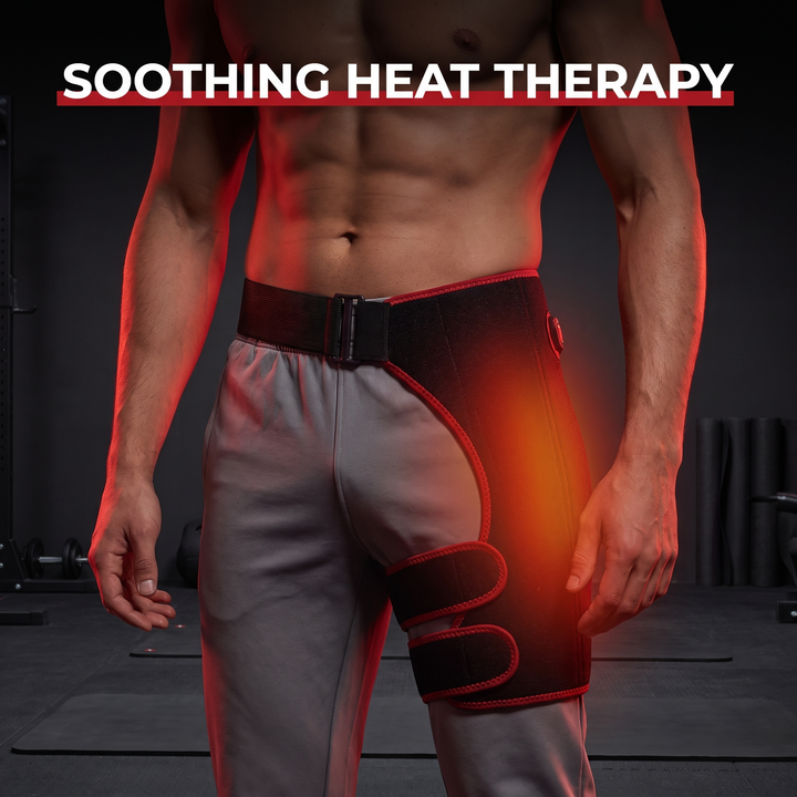 Adjustable Hip Support Brace with Heat Massage Wrap Hip Pain Relief Muscle Relaxation Physiotherapy Recovery Belt for Home and Daily Use