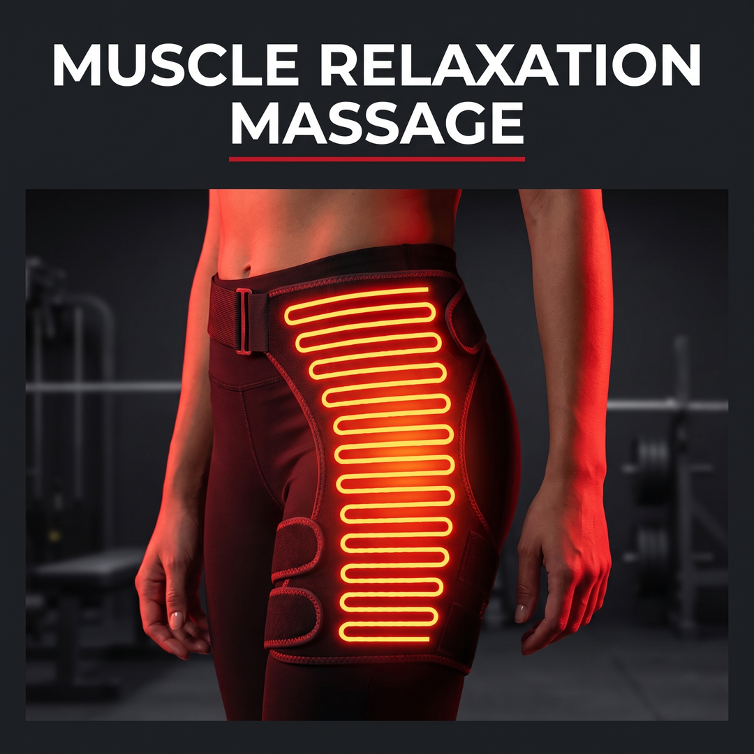 Adjustable Hip Support Brace with Heat Massage Wrap Hip Pain Relief Muscle Relaxation Physiotherapy Recovery Belt for Home and Daily Use
