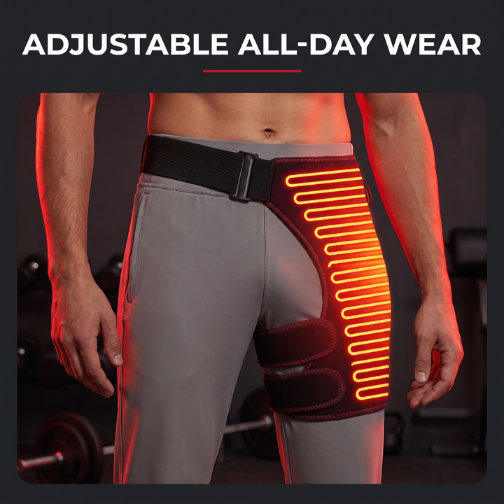 Adjustable Hip Support Brace with Heat Massage Wrap Hip Pain Relief Muscle Relaxation Physiotherapy Recovery Belt for Home and Daily Use