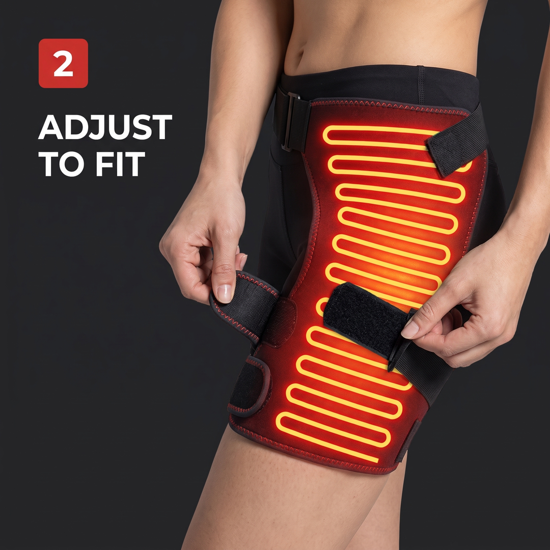 Adjustable Hip Support Brace with Heat Massage Wrap Hip Pain Relief Muscle Relaxation Physiotherapy Recovery Belt for Home and Daily Use