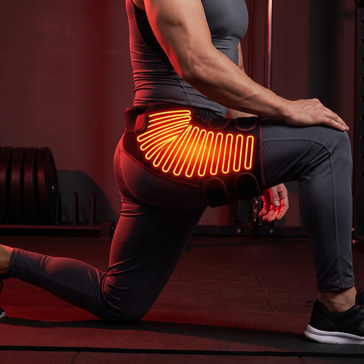 Adjustable Hip Support Brace with Heat Massage Wrap Hip Pain Relief Muscle Relaxation Physiotherapy Recovery Belt for Home and Daily Use