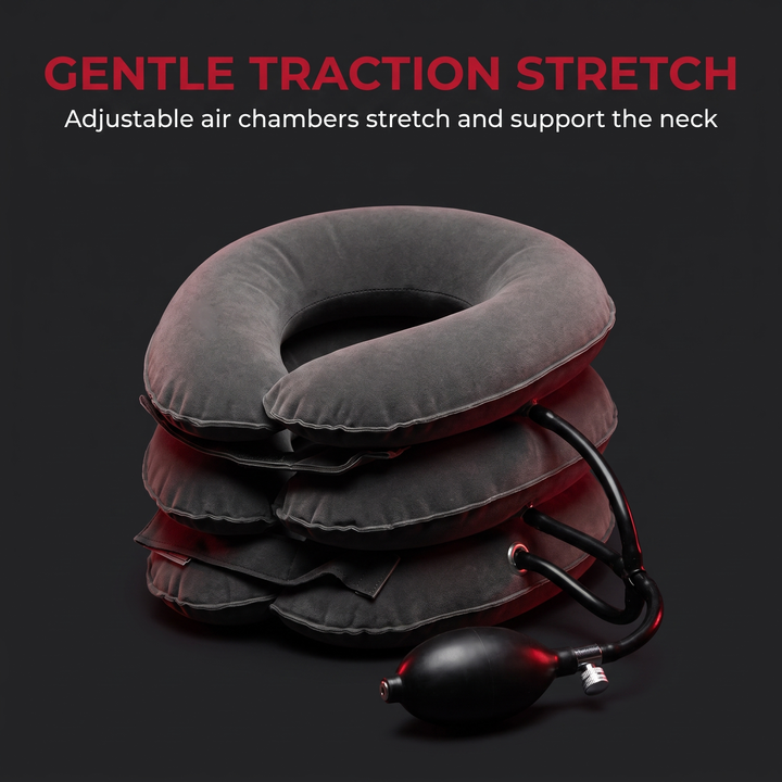 Adjustable Inflatable Cervical Neck Traction Collar - Gentle Traction Stretch